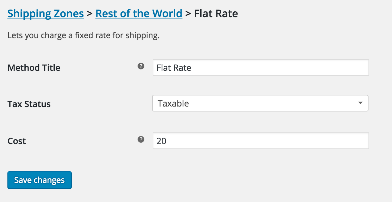 Shipping Zone 2 - Flat Rate - 20