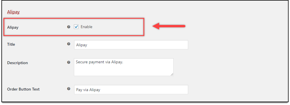 Stripe Payment Gateway Plugin for WooCommerce - Alipay Settings