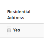 residential address