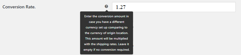 Setting up Conversion rates