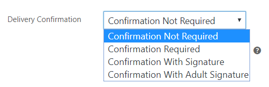 Delivery Confirmation options by WooCommerce UPS Shipping plugin