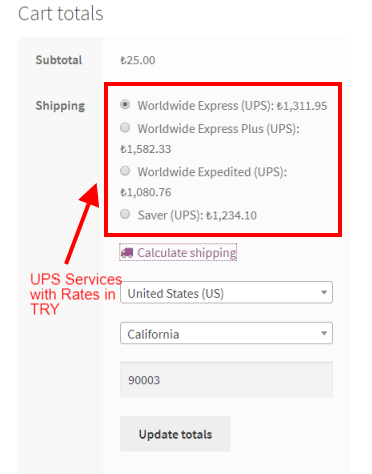 Shipping Rates by UPS Shipping Plugin
