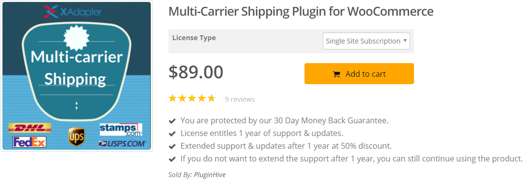 WooCommerce Multi Carrier Shipping plugin