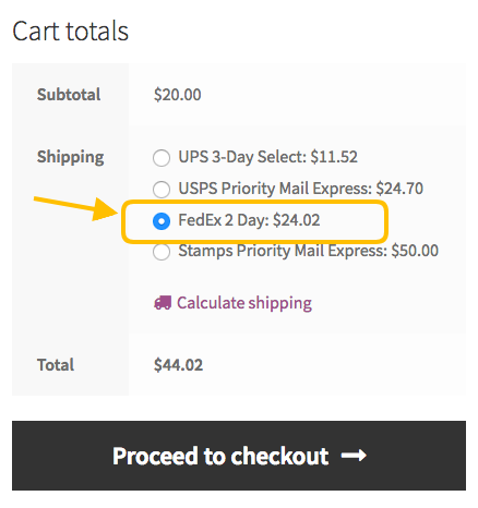 Shipping Rates after $5 adjustment